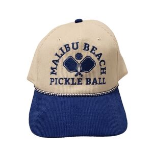 Malibu Beach Pickle Ball Corduroy Mens Snapback Baseball Cap
